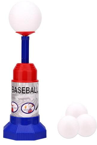 Sinbana Ensemble D'entraînement de Baseball, Tee de Frappe Pliable Résistant en PP et ABS avec 3 Balles D'entraînement pour Débutants en Baseball et Softball Extérieur Équipement sans Lanceur
