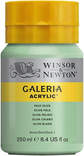 Winsor & Newton 2137435 Galeria Acrylfarbe, hohe Pigmentierung, lichtecht, buttrige Konsistenz, 250 ml Tube - Olivgrün Blass