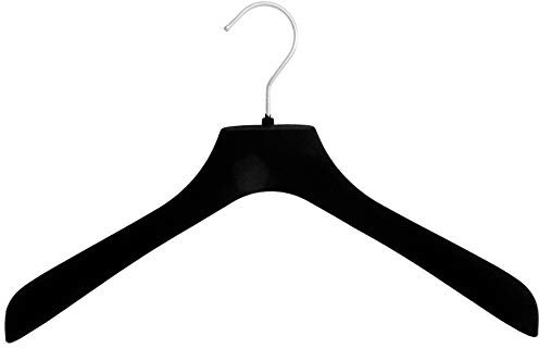 Samt Kleiderbügel für Jacken & Mäntel, 38 cm, schwarz, 10 Stück