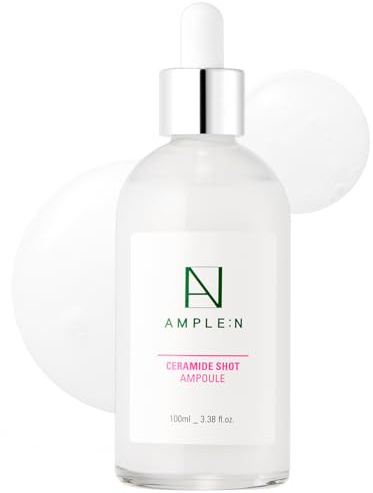 Coreana AMPLE:N Ceramide Schussampulle 3,38 fl. oz. (100 ml)-Hochkonzentriertes ultimatives feuchtigkeitsspendendes Gesichtsserum für trockene und raue Haut, feuchtigkeitsspendende, reduzierte Falten
