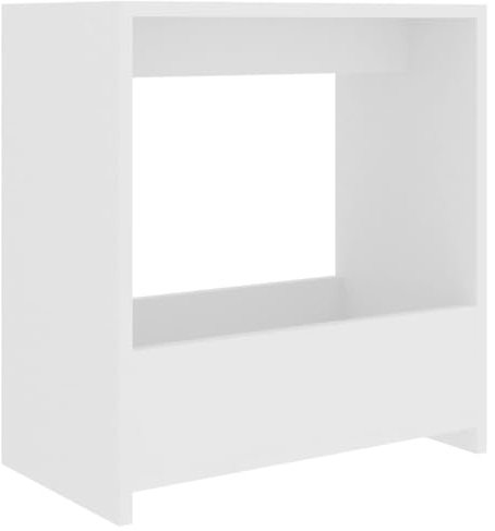 vidaXL Mesa Auxiliar Muebles Mobiliario Sofá Café Centro Salón Sala de Estar Libros Estante Estable Decoración de Contrachapada Blanco 50x26x50 cm