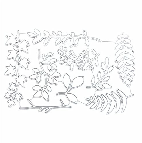 WANGCL Stanslipad metallskärningsform, bladskärningsform, präglingsschabloner för hantverk korttillverkning scrapbooking fotoalbum dekor