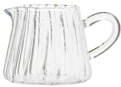 Milchkännchen Glas Milchkrug Sahnekanne Milchkanne Soßenkanne mit Griff Glaskanne Sauciere Espresso Krug Milch Aufschäumen Tasse für Kaffee Cappuccinos Latte Art 150ml