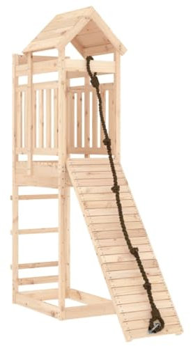 Maisonnette de jeu avec mur d escalade bois massif de pin
