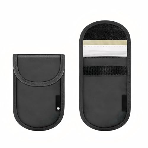 Car Key Signal Blocker Pouch, Faraday Bag Case for Car Security, Key Fob Protector, Blocks Car Theft Keyless Entry & RFID Signals Ultimate Car Security