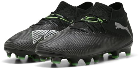 Puma - Future 8 Pro FG/AG, Zapatillas de fútbol Unisexo, Puma Black-Puma Silver-Fluo Green,