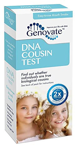 Genovate DNA Cousin DNA Test - Results in 1-2 Days - Home DNA Test Kit for 2 Potential Cousins - All Fees Included