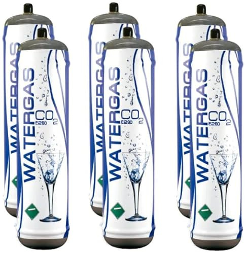 GASFRIGO® Nr 6 Bombole co2 per gasatore, 600 gr attacco M11x1,purezza minima > 99% made italy, gas acqua frizzante, co2 acqua frizzante, cilindro co2 per gasatore, bombole gasatore acqua frizzante,