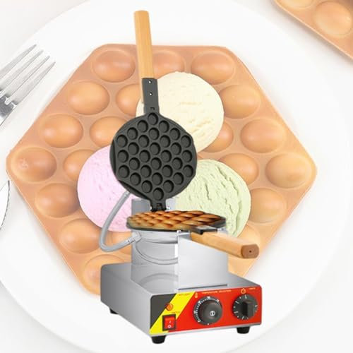 CWCQGH Gaufrier à Bulles, gaufrier à œufs, gaufrier à œufs, Machine à gaufres antiadhésive Commerciale électrique pour gaufriers de Cuisine à Domicile