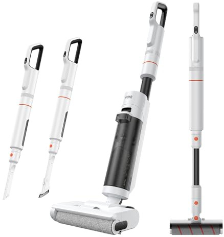 JONR ED20 Pro 4-in-1 Cordless Wet Dry Vacuum Cleaner, 17000 Pa Vacuum Suction Power, Self-Cleaning and Automatic Drying with One Click, Intelligent Voice Reminder