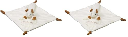 Sophie la Girafe - Caoutchouc Doudou avec Attache Sucette, Blanc et Beige (Lot de 2)