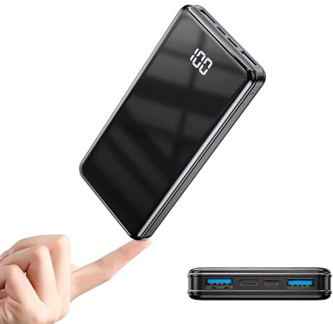 Slimmest Batería Externa Carga Rapida 12000mAh Power Bank USB C con PD 22.5W Cargador Movil Portatil de Gran Capacidad Compatible con Linterna para iPhone 13 12 11 X Pro MAX Samsung S21 S20 iPad