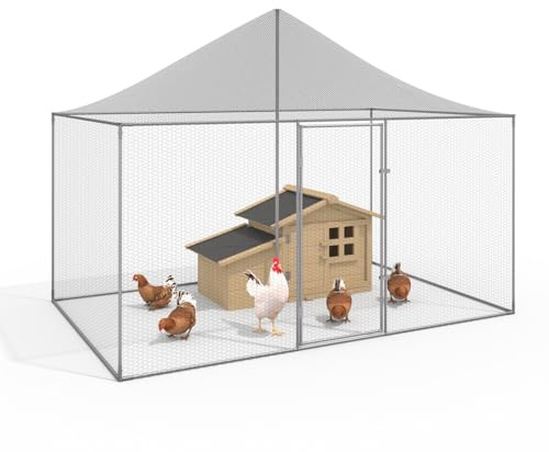 IDMarket - Voliere 6 m² Gitterpark 3 x 2 M Hühnergehege für Hinterhoftiere