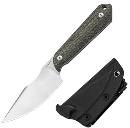 Kizer Mini Harpoon Kniv med Fast Blad och Slida, AEB-L Blad Jaktkniv med Micarta Handtag, Camping Kniv med Fast Blad Små EDC-knivar för Vandring, Överlevnad 1040SM2