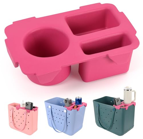 Topper Tray for Bogg Bag Accessories, Tote Bag Organizer (Rose Red)
