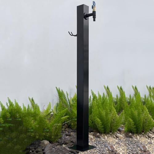 Générique Colonne d'eau de Jardin extérieure avec Robinet – Design carré autoportant Durable, Base épaisse, Installation Facile pour Parcs et Jardins – Fontaine Violette élégante