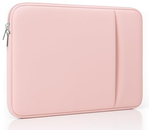 Housse pour ordinateur portable MacBook Neo 13 A3404 2026 A18 Pro avec 2 poches et accessoires (rose pâle)