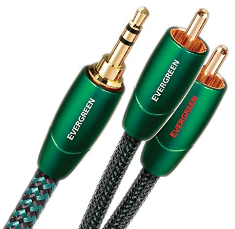 AudioQuest 12m Evergreen 3.5mm - 2xRCA Audio Cable 3.5mm Black - Audio Cables (3.5mm, 2x RCA, Copper, 12m, Black)