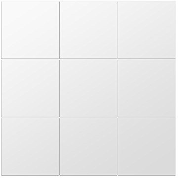 GLOGLOW 16pcs Miroir Carreaux Autocollants Auto-adhésif DIY Carré Miroir Stickers Muraux en Plastique Acrylique Non-Verre 3D Miroir Carreaux Stickers Draps pour Décoration Intérieure 6 Pouces