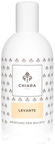 Chiara Firenze - Profumatore per Bucato Levante 150ml – Mughetto, Sottobosco e Agrumi – Intensifica e Fissa la Fragranza sui Tessuti – per Lavatrice e Lavaggio a Mano – con Fissatori per Tessuti