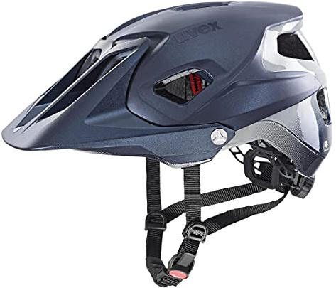 uvex Quatro integrale Tocsen - extrem Leichter MTB-Helm für Damen und Herren - inkl. Tocsen-Sturzsensor - Verstellbarer Schirm - deep Space Sand matt - 52-57 cm