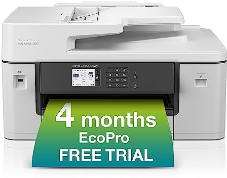 BROTHER MFC-J5340DWE Inkjet Printer with EcoPro Subscription, Wireless Colour Inkjet Printer, 4-in-1 (Print/Copy/Scan/Fax), A3, 4 monthtrial, Automatic ink, UK Plug