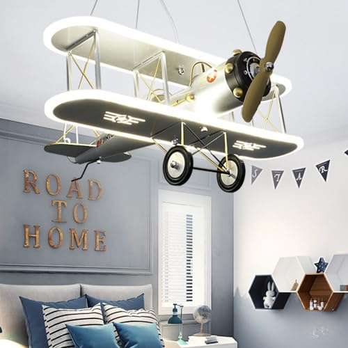 Harpochten Barnrumslampa LED-takljus Flygplan Modern Taklampa Dimmer Med Fjärrkontroll 3000K-6000K Barnlampa Pojkar Flickor Barnrumslampor Vardagsrum Matsal Café Ljuskrona