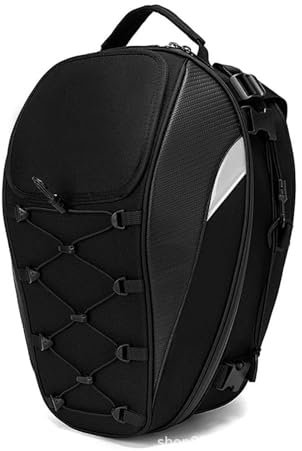 SVTSTRQE Motorrad-Seitentasche wasserdichte Helmtasche Doppeltem Verwendungszweck Motorrad Hecktasche 30–40 L Rücksitztasche Großes Fassungsvermögen Fahrerrucksack Motorradzubehör