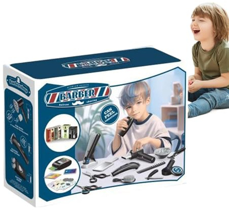 Tewzafiya Juego de Juegos de rol de peluquería, Juego de Juegos de peluquería Falsa, Peluquería Finge Jugar a un de barbero, Juego de peluquería para niños Falso