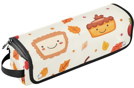 Foiosoh 2-in-1 Curling Iron Travel Case with Removable Heat Resistant Mat Heating Tools Travel Bag Organizer for Flat Irons, Straighteners, Curling Irons, Fall Leaf and Pumpkin Yellow