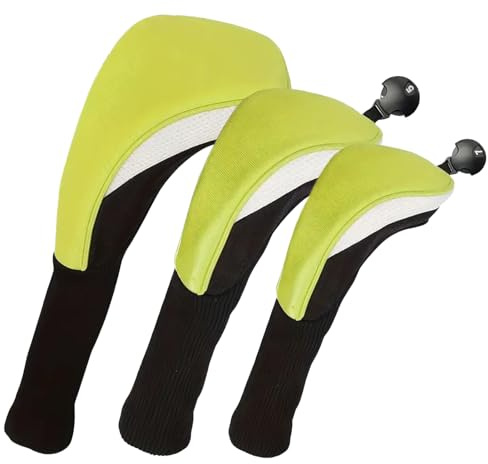 Driver Custodie per mazza da golf | Set di 3 custodie protettive in rete | Protezione Driver per mazza da golf | Per uomini e donne appassionati di sport Driving Range