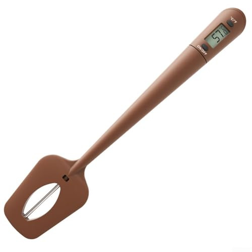Termómetro digital para azúcar con espátula de silicona 2 en 1, herramienta para un control preciso de la temperatura, para preparación de chocolate y salsa