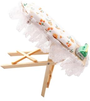 idqwsswt Tabla de Planchar en Miniatura para casa de muñecas, Modelo de Vapor, Juego de Regalo para niños entusiastas con Casas de muñecas 1:12, Muebles de