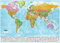 Close Up XXL Premium Weltkarte Poster 140x100 cm, aktuelle Version mit Flaggen, ausführlicher Legende, Zeitzonen, uvm - Top Qualität - MAPS IN MINUTES
