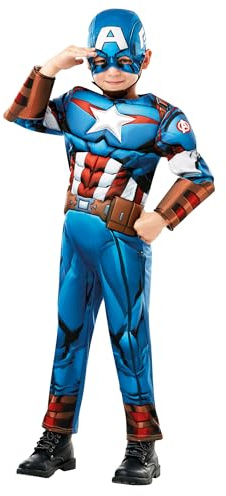 Rubie's 640833M Captain America Kostüm, boys, blau, M
