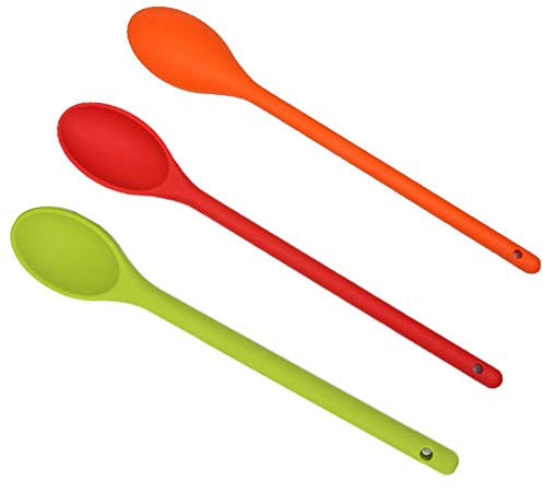 3 Stück Küchenlöffel hitzebeständig Kochlöffel Silikon Kochen Servierlöffel für Küche Kochen