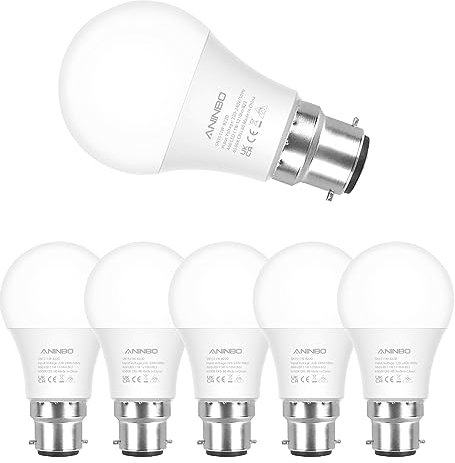 ANINBO Ampoules LED Standard Culot B22, A60 11W 1220lm équivalent 100W, Blanc Froid 6500K, Dépolie, Lot de 6