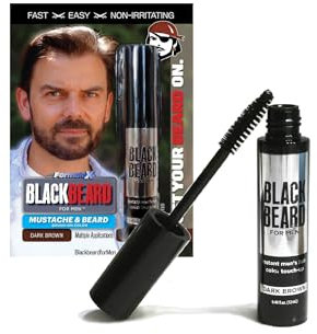 Blackbeard for Men Beard Mustache Temporary Hair Colour, 12ml, Dark Brown