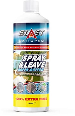Blast Patio Pro - Spray & Leave Path and Patio Cleaner Rapid Action Outdoor Treatment | Mould, Mildew, Lichen, Algae Remover | Decking, Driveways, Rooftops - 1 Litre