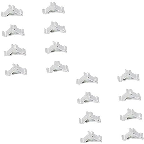 SOLUSTRE 16 Stk Kühlere Regalclips Kühlschrankhaken Haken Für Gefrierfachregale Aus Metall Verstellbare Anhängerkupplung Stützhaken Klappbare Regale Schrank Clips Rack-clip Mehrzweck