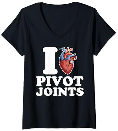 I love Pivot Articulations Anatomique Heart Science Drôle T-Shirt avec Col en V