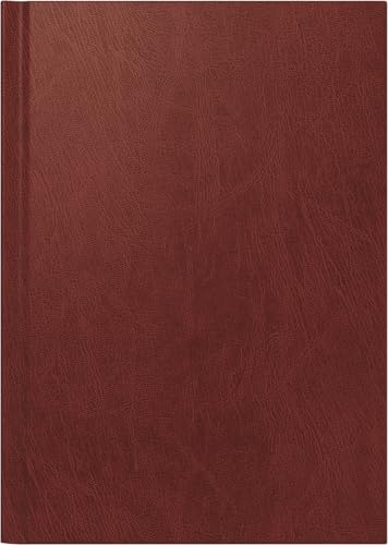 BRUNNEN Bokkalender modell 795 (2025), 1 sida = 1 dag, A5, 352 sidor, Miradur-omslag, vinröd