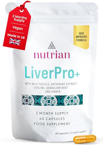 Liver Support & Detox Supplement – Milk Thistle Complex with Choline – High Strength Formula – 60 Vegan Capsules for Liver Health