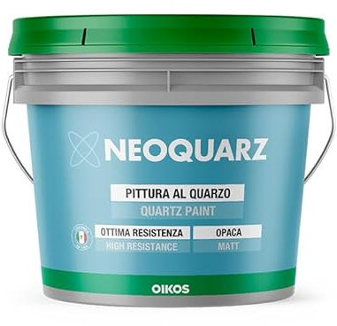 OIKOS NEOQUARZ Pittura minerale al Quarzo per pareti esterne Alta Qualità ELEVATA RESISTENZA AI RAGGI U.V. Supercoprente (LT. 2)