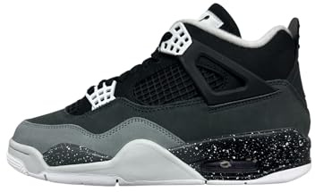 Nike Jordan 4 Retro-Herrenschuhe, Gr, Schwarz/Weiß Anthrazit-Schwarz, 11