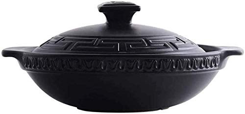 Olla de cerámica Tapa para cocinar bibimbap, Sopa y arroz (2,6 l)