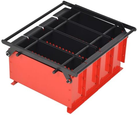 Casa & Giardino, Mobili - Carta Bricchetti di legno in acciaio 38x31x18 cm Nero e Rosso
