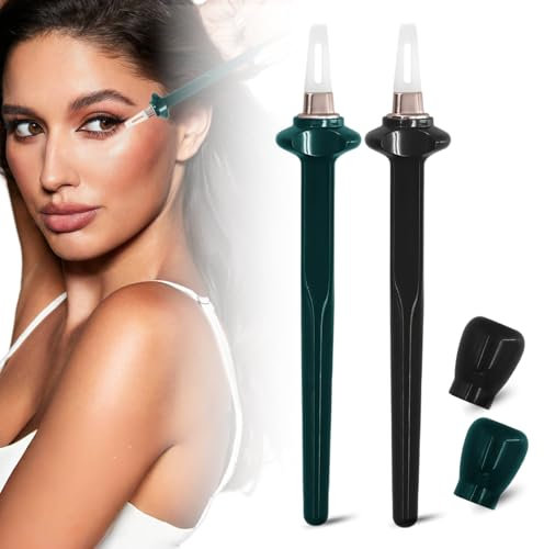 WFEWE 2 pennelli per eyeliner, in silicone, riutilizzabili, impermeabili, per principianti con mani tremolanti