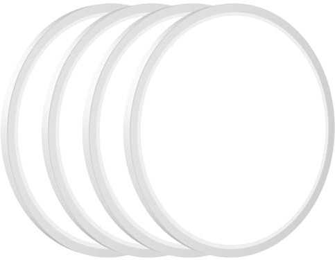 slochi 4Pack Bathroom Light, 3000K/4000K/6500K 3 Color Temperature, Waterproof, Round, Modern, Flush Ceiling Light for Bathroom, Kitchen, Bedroom, Hallway and MoreØ30CM(White)