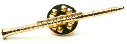 Miniblings Broche clarinette épinglette Pin Revers Instrument plaqué or – Bijou fantaisie original I Épinglette Badge